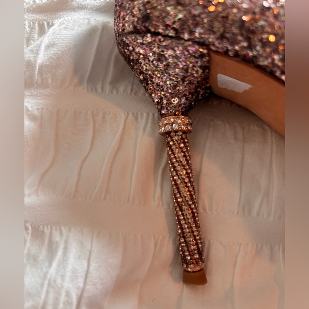 Badgley Mischka Glitter Heels - Pink Sparkle - Picture 5 of 8
